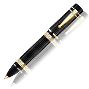 Nettuno 1911 Ballpoint pen, Petra Squares (black resin/gold plated trim) Nettuno 1911 Ballpoint pen, Petra Squares (black resin/gold plated trim)