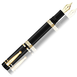 Nettuno 1911 Fountain pen, Petra Squares (black resin/gold plated trim), Extra Fine nib Nettuno 1911 Fountain pen, Petra Squares (black resin/gold plated trim), Extra Fine nib