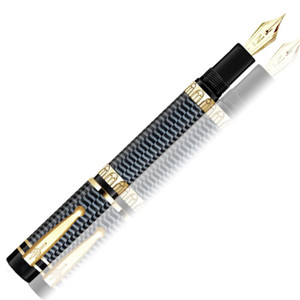 Nettuno 1911 Fountain pen, Petra Waves (black resin/gold plated trim), Fine nib Nettuno 1911 Fountain pen, Petra Waves (black resin/gold plated trim), Fine nib