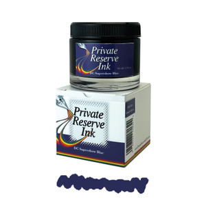 Private Reserve Ink, 60 ml ink bottle; DC Supershow Blue Private Reserve Ink, 60 ml ink bottle; DC Supershow Blue