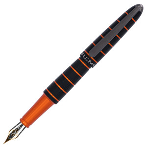 Diplomat Elox Ring Black/Orange Fountain Pen 14kt Nib Diplomat Elox Ring Black/Orange Fountain Pen 14kt Nib