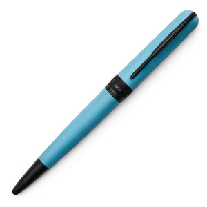 Pineider Avatar UR Matte Black Trim Ballpoint Pen Ice Blue