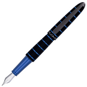 Diplomat Elox Ring Black/Blue Fountain Pen Stainless Steel Nib Diplomat Elox Ring Black/Blue Fountain Pen Stainless Steel Nib
