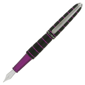 Diplomat Elox Ring Black/Purple Fountain Pen Stainless Steel Nib Diplomat Elox Ring Black/Purple Fountain Pen Stainless Steel Nib