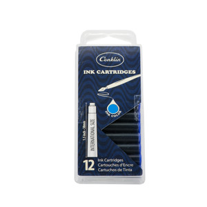Conklin 12pc Ink Cartridge Blue