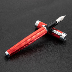 Conklin® Herringbone Signature Red Fountain Pen Conklin® Herringbone Signature Red Fountain Pen