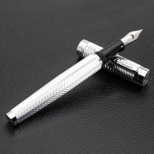 Conklin® Herringbone Signature Silver Fountain Pen Conklin® Herringbone Signature Silver Fountain Pen