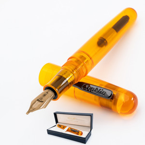 Conklin All American Demo Orange(eyedropper) Special Edition Fountain Pen(cartridge/converter/eyedropper filling system) 14K Omniflex JoWo Nib Conklin All American Demo Orange(eyedropper) Special Edition Fountain Pen(cartridge/converter/eyedropper filling system) 14K Omniflex JoWo Nib