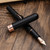 Conklin Mark Twain Crescent Filler Fountain Pen - Black w/ Rose Gold trim w/ JoWo Nib