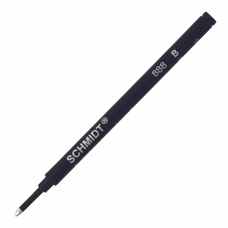 Schmidt® 888 Safety Ceramic Rollerball Refill, Black Broad Point 1.0mm Plastic Tube, 2pk