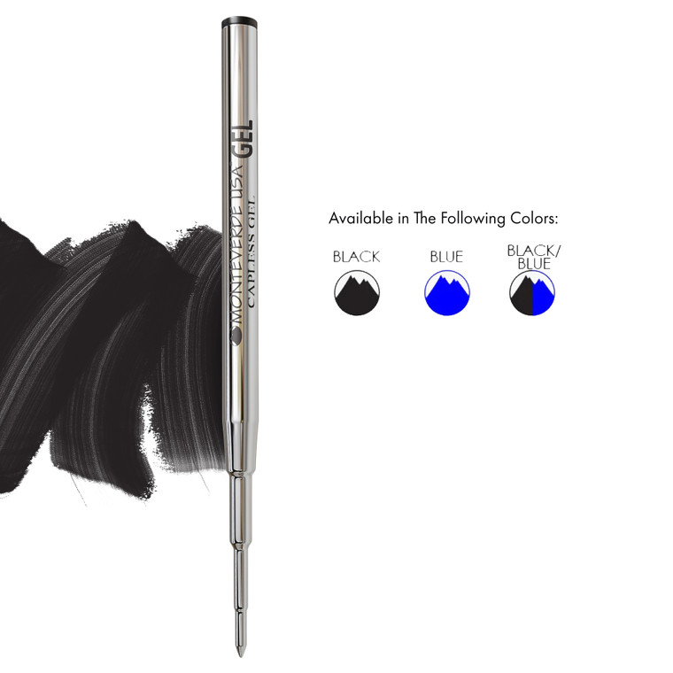 Monteverde USA® Capless Gel Refill To Fit Montblanc® Ballpoint Pens, Medium Point, 6PK, M43