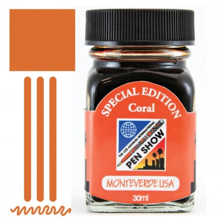 Monteverde USA® 30ml Bottle Ink LA Pen Show Coral Fountain Pen Ink