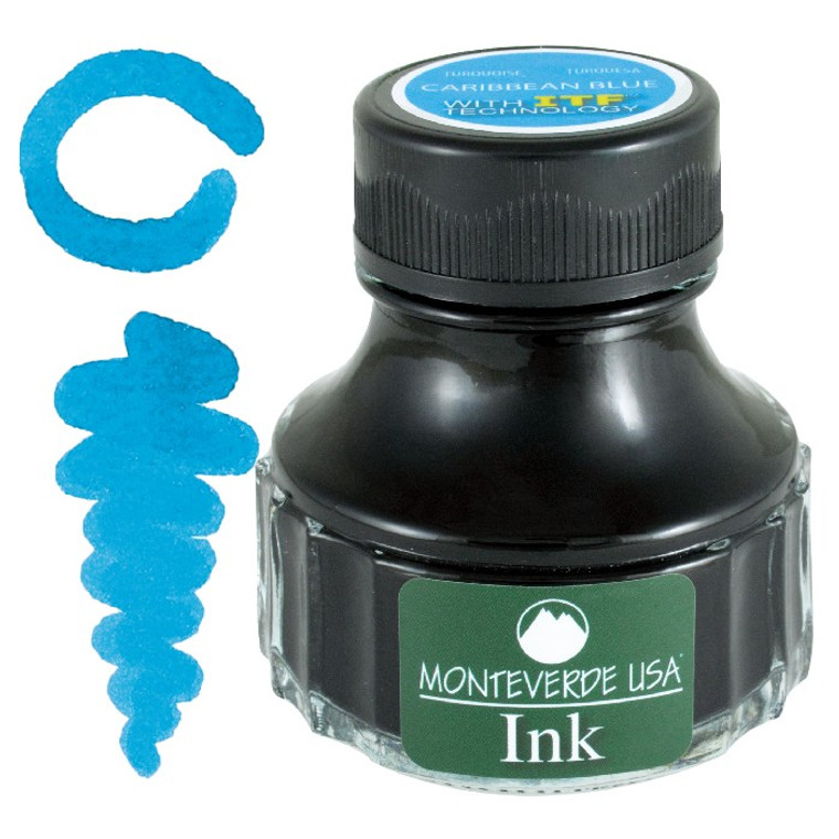 Monteverde USA® Core Caribbean Blue 90ml Fountain Pen Ink Bottle