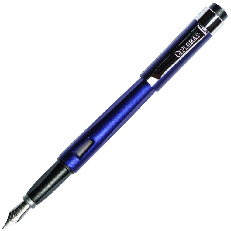 Diplomat Magnum Indigo Blue Fountain Pen, Fine Nib