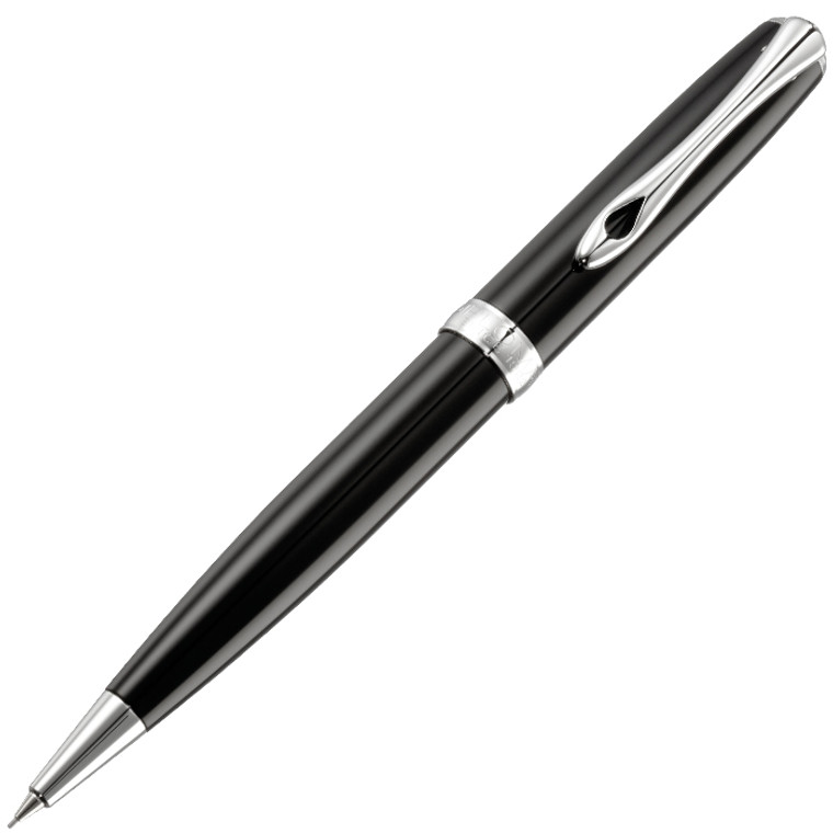 Diplomat Excellence A2 Black Lacquer with Chrome Trim 0.7mm Mechanical Pencil