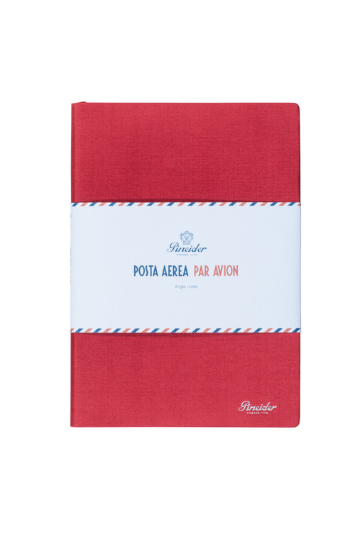 Pineider Notes Par Avion 9x14 cm / 3.5x5.5 in - (small), Red Baron