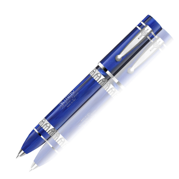 Nettuno 1911 Ballpoint pen, Oceano Deep Blue (marble blue resin/rhodium trim)