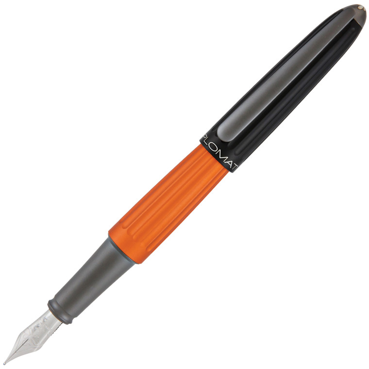 Diplomat Aero Black/Orange Fountain Pen Extra Fine Nib
