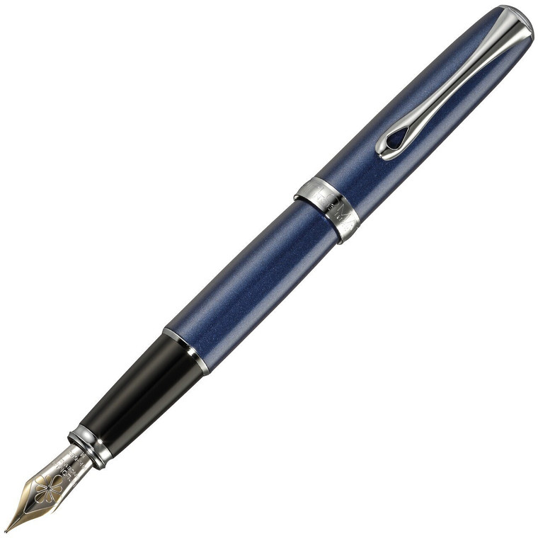 Diplomat Excellence A2 Midnight Blue 14k Fountain Pen, Broad Nib