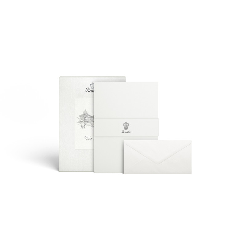Pineider Vaticano Box of 24 sheets and 24 envelopes - form. A4 / Confezione 24 fogli + 24 buste - Form. A4