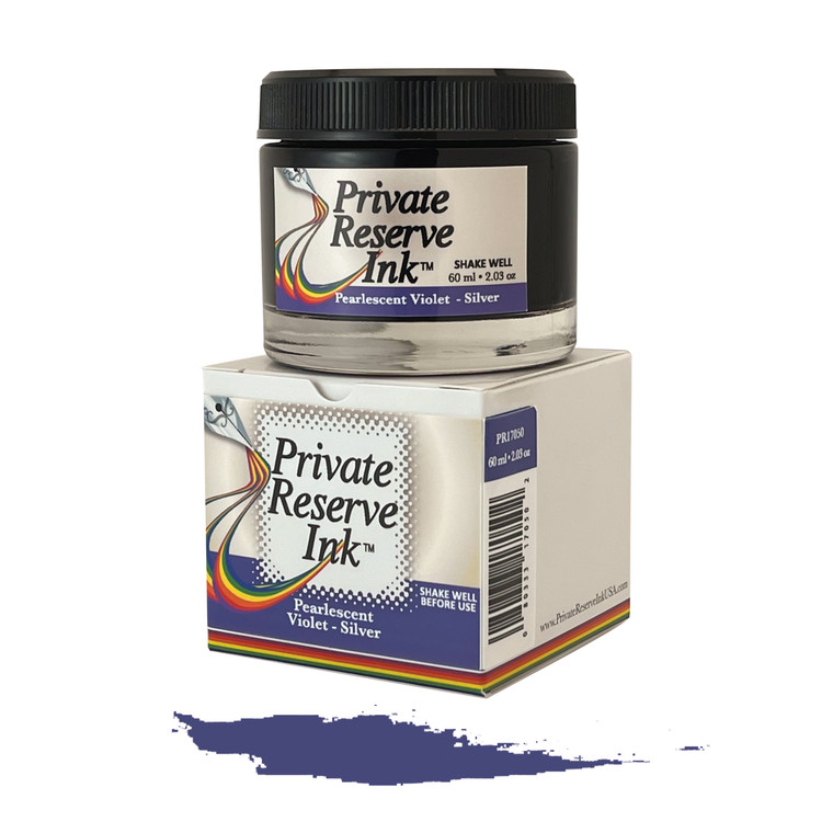 Private Reserve Ink, 60 ml ink bottle; Pearlescent Violet-Silver