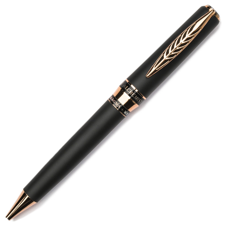 Pineider Alchemist Stromboli Black Ballpoint Pen