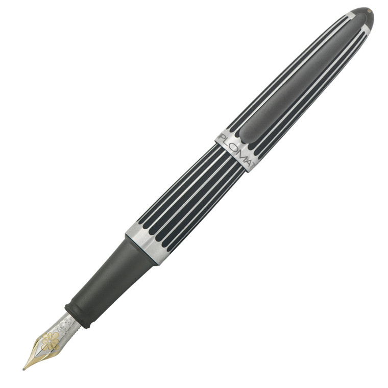 Diplomat Aero Stripes Black 14k Nib Fountain Pen