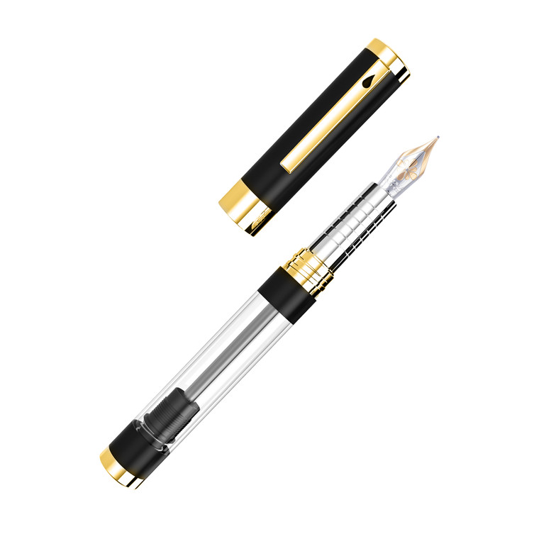 Diplomat Nexus Fountain Pen Demo Black/Gold 14K Nib