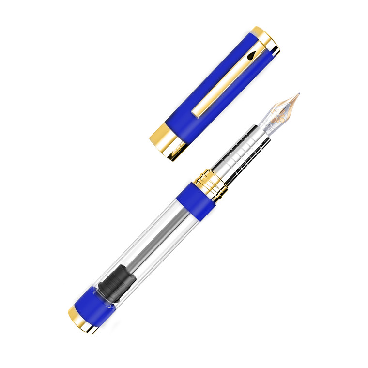 Diplomat Nexus Fountain Pen Demo Blue/Gold 14K Nib