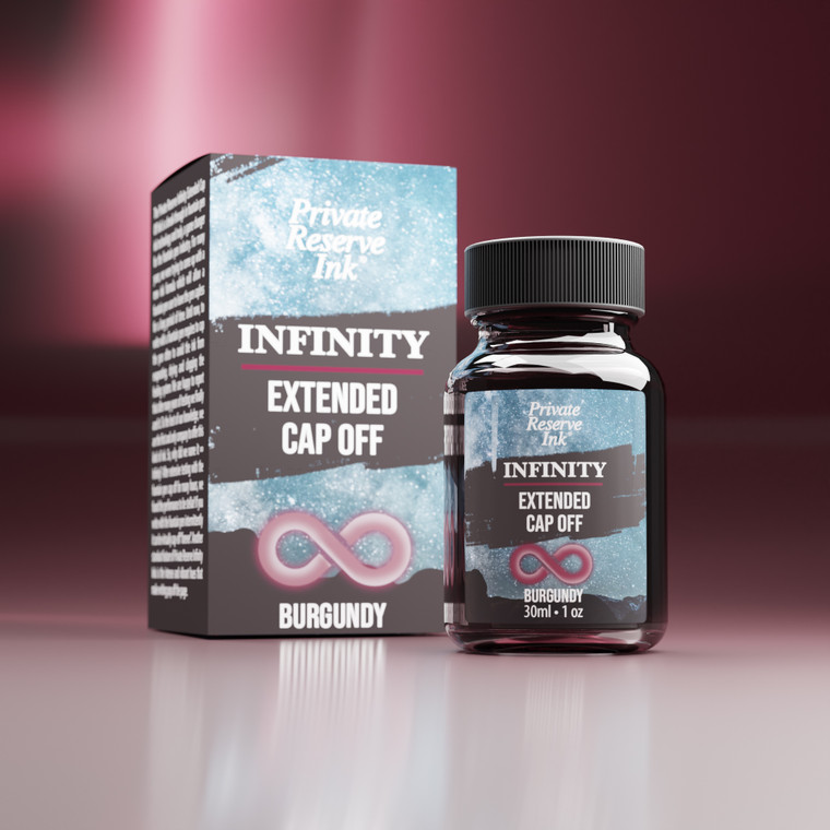 Private Reserve Ink Infinity Burgundy 30ml Ink (with eco formula) Bottle and Box