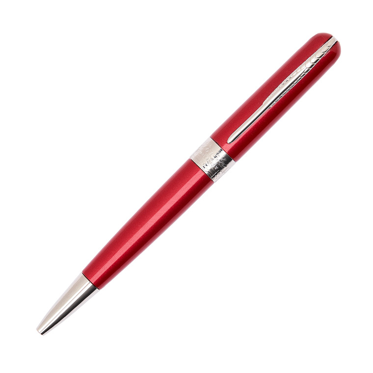 Pineider Avatar Art Shiny Red Cardinal Palladium Trim Ballpoint Pen