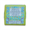 Close up of Morocco Mini Spa Soap label showing ingredients.