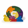 Ten Piece Handmade Colorful Snail Puzzle