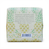 Pineapple Cocoa Butter vegetable soap back label.