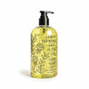 Lemon Verbena and Olive Oil Hand Soap for the Kitchen comes in a decorative 16 oz. bottle with a pump dispenser top.