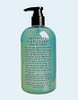 Back Label of ingredients and directions for use of Watercress and Blue Sage Kitchen Hand Soap.