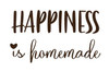 "Happiness is homemade" Engraving Option for Square Board