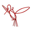 Red Hanging Metal Hummingbird from Harvest Array