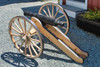 Angle view of the Decorative One Third Scale Wooden Cannon