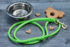 Lime Green Soft Braided Dog Leash for easy visibility.