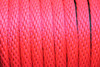 Close up of the Red Solid Braided Multifilament Polypropylene Rope