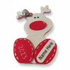 Handmade Reindeer Christmas Decoration to customize with a name.