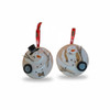 Wooden melting snowman ornaments.  Handmade in USA.  harvestarray.com