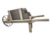 Gray and Beige Amish Made Decorative Poly Wheelbarrow