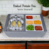 Make a fun potato bar for your family game night with our REVO Dubler Heat Flameless Chafer on one side and cold condiment trays on the other. 