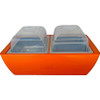 Orange Burst Dubler HEAT with Lids that fit over your own Chafer pans.