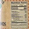 Nutrition facts label for The Dutch Kettle Pickled Sweet Jalapeños showing calories, sodium, carbs, and sugar content.