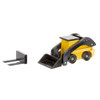 Yellow Wooden Toy Skid Loader with Forks