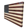 Find all things American made at Harvest Array, like this Hand Carved and Hand Painted Standard American Flag Plaque. 19" x 10".
