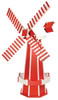 Cardinal Red and White Large Poly Windmill from Sunrise Creations